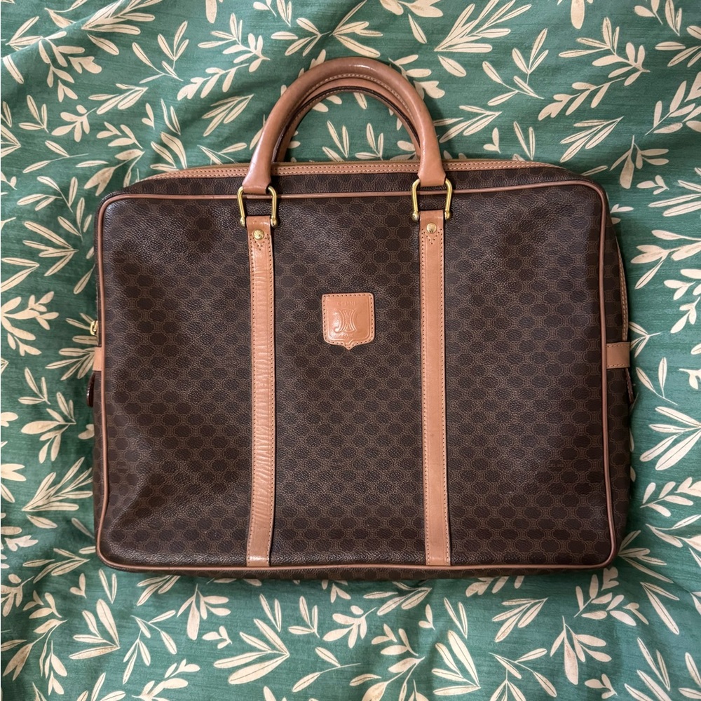 Authentic Celine Macadam Monogram Briefcase Lapto… - image 1